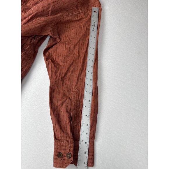 Vintage woolrich terracotta/ rust Aztec button down men’s L - Picture 8 of 9